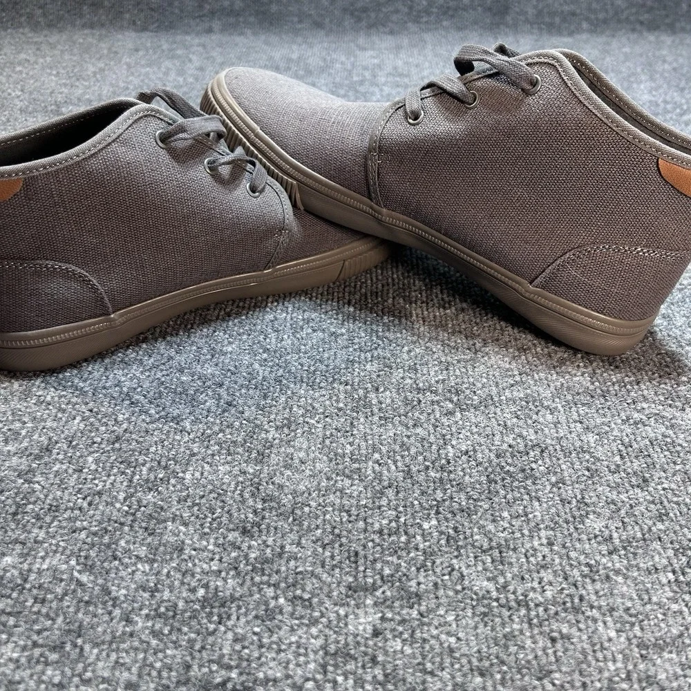 TOMS Carlo Mid Terrain Lace Up 9.5 Mens Grey Sneakers Casual Shoes - Picture 8 of 9